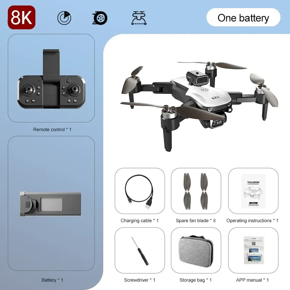 8K Professional HD Dual Camera Foldable Quadcopter