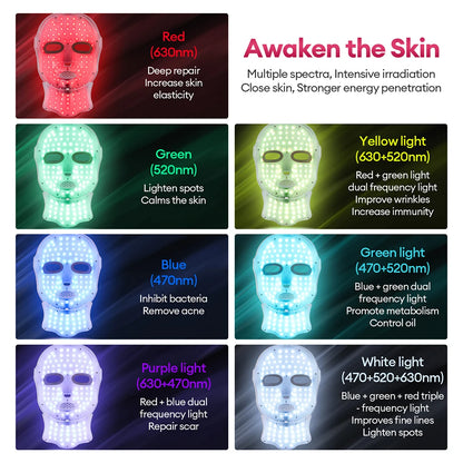 7-Color LED Photon Face & Neck Mask