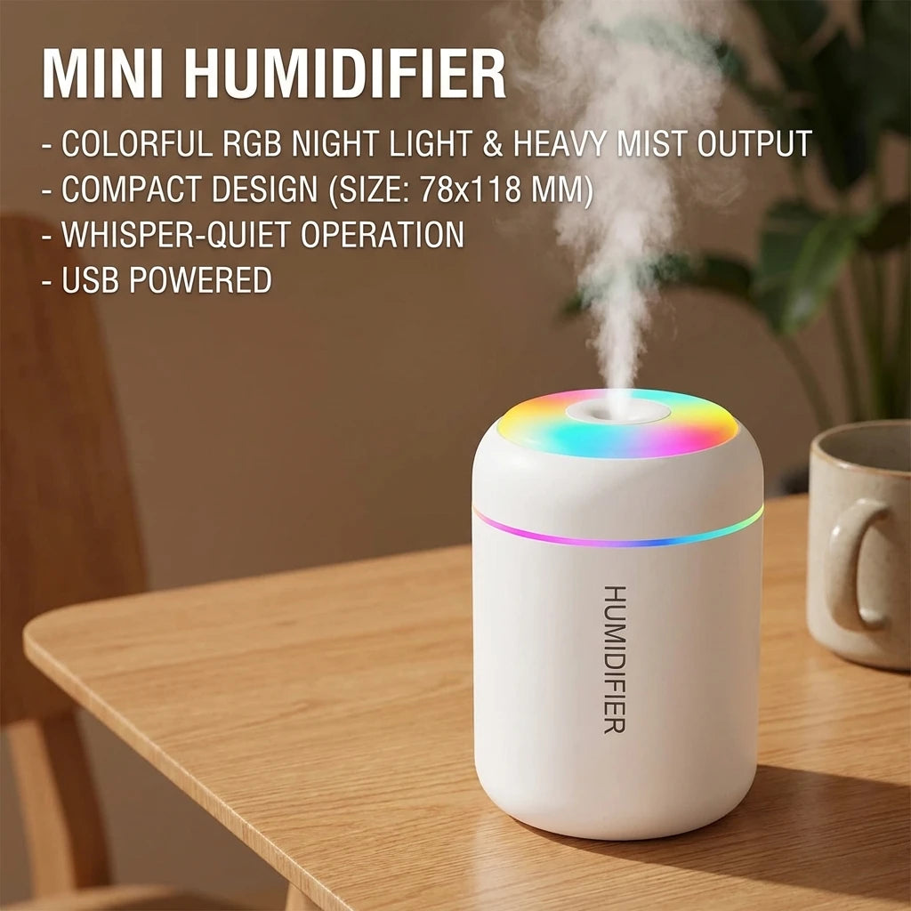 USB Air Humidifier with LED Lights
