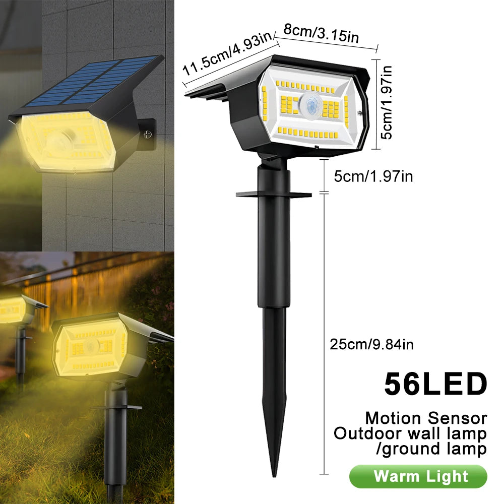 Outdoor IP65 Waterproof 72/68 LED Solar Landscape Lights