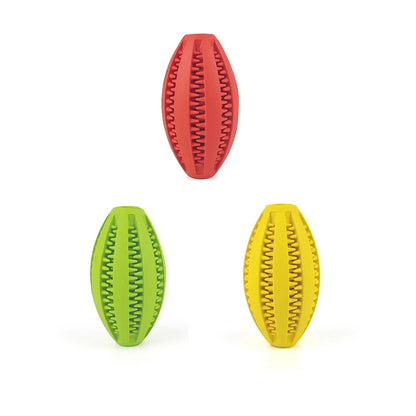 Natural Rubber Teeth Cleaning & Interactive Bouncy Dog Toy