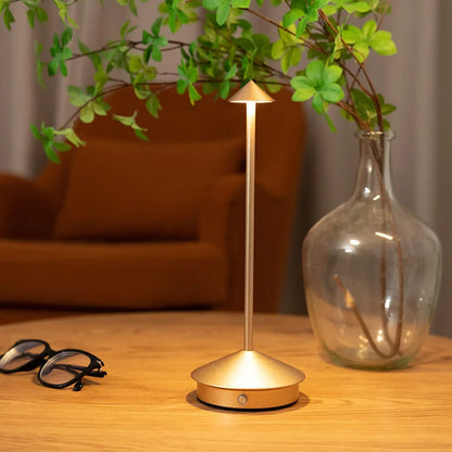 Rechargeable Cone Head Touch Sensor LED Table Lamp