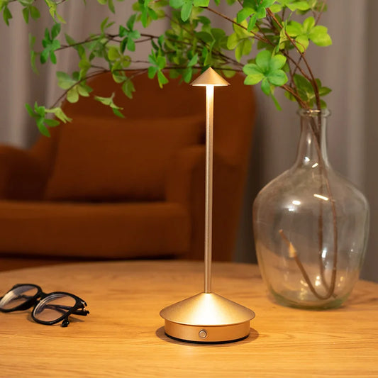 Rechargeable Cone Head Touch Sensor LED Table Lamp