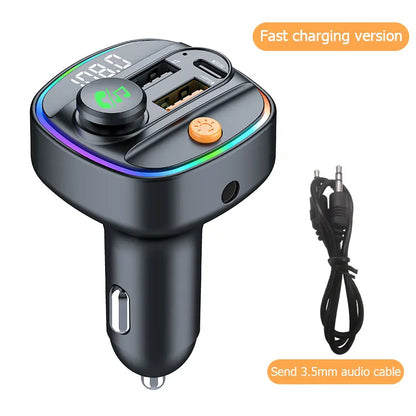 Bluetooth 5.4 FM Transmitter Car Kit