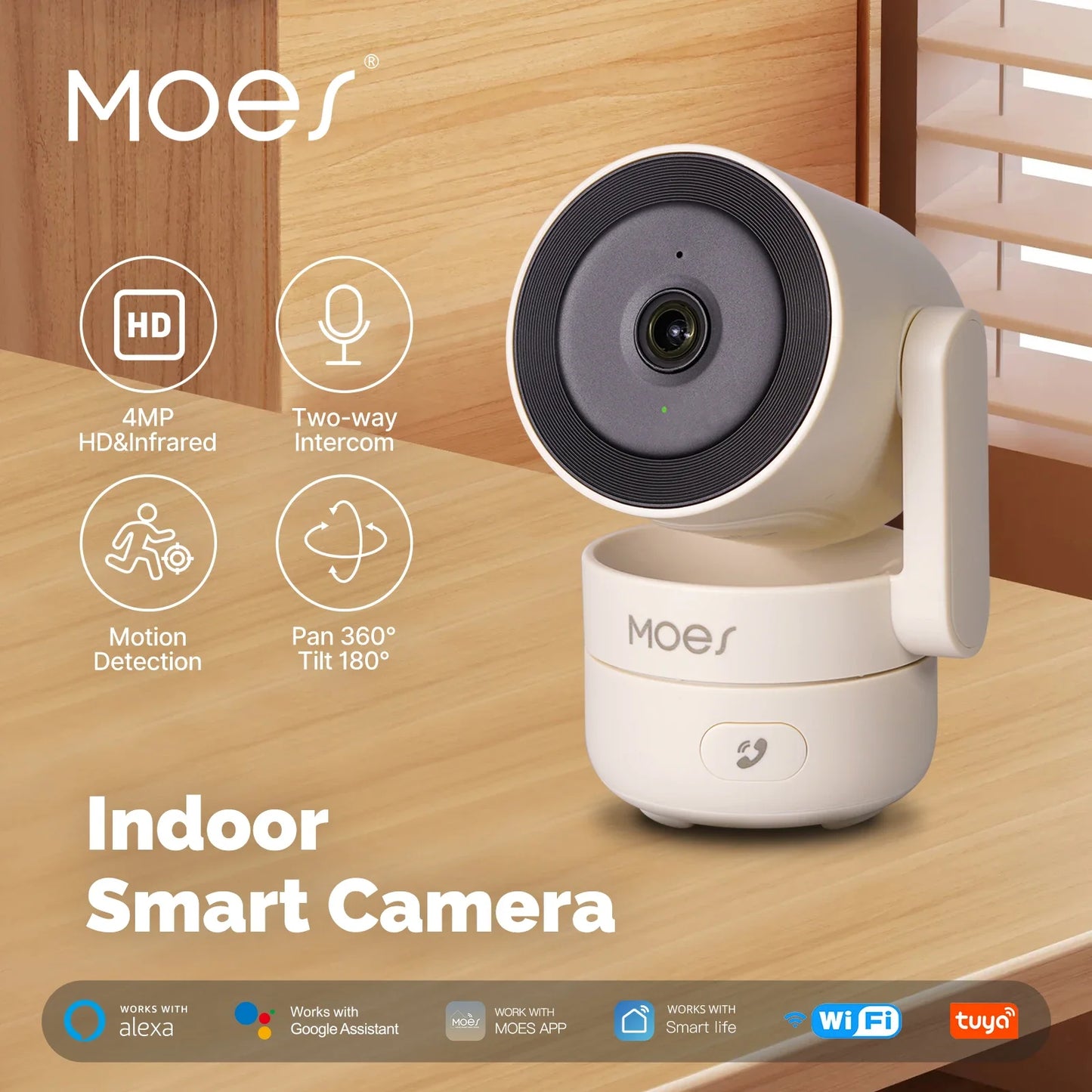 4MP WiFi Indoor Pan/Tilt Smart Security Camera