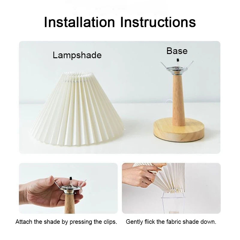 Nordic Pleated Foldable Table Lamp