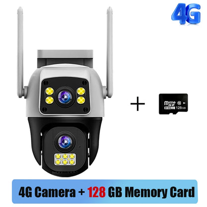 Dual-Lens Dual-Screen WiFi Outdoor PTZ IP Security Camera