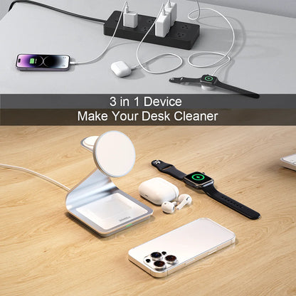 Magnetic 3-in-1 Wireless Charger