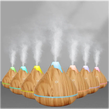 350ML Wood Grain Aromatherapy Essential Oil Diffuser