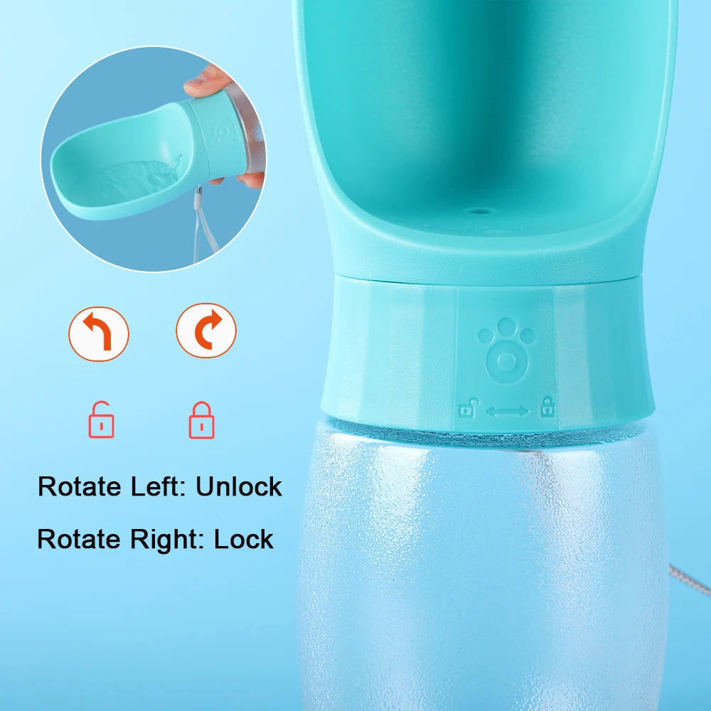 500ml Portable Dog Water Bottle with Drinking Bowl