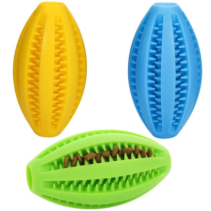 Natural Rubber Teeth Cleaning & Interactive Bouncy Dog Toy