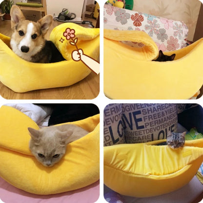 Cute & Cozy Pet House Banana Cat Bed