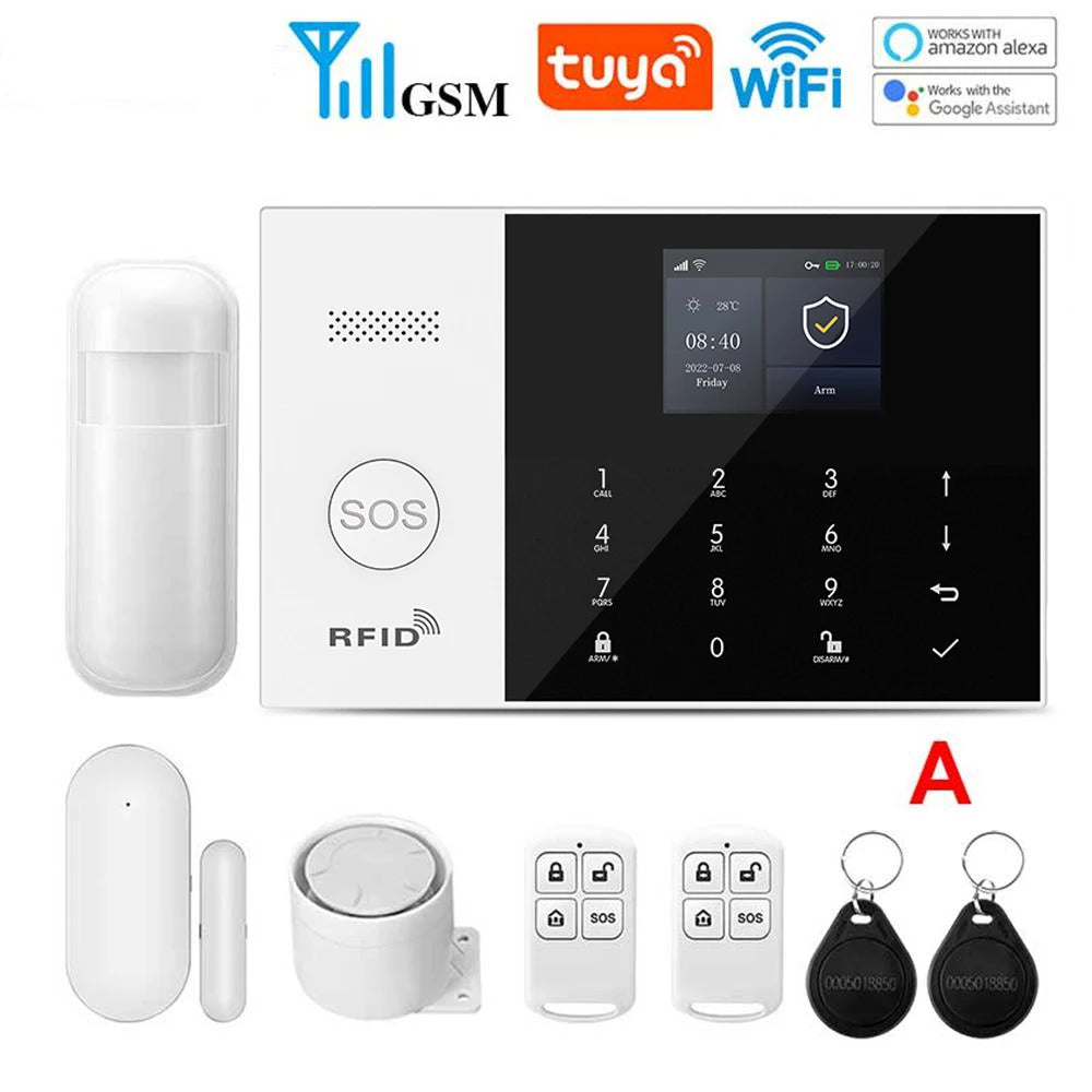 WiFi Tuya Smart Home 433MHz GSM Alarm System