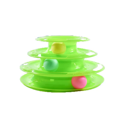 Three or Four-Layer Self-Play Teasing Toy for Cats