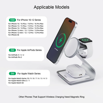 Magnetic 3-in-1 Wireless Charger