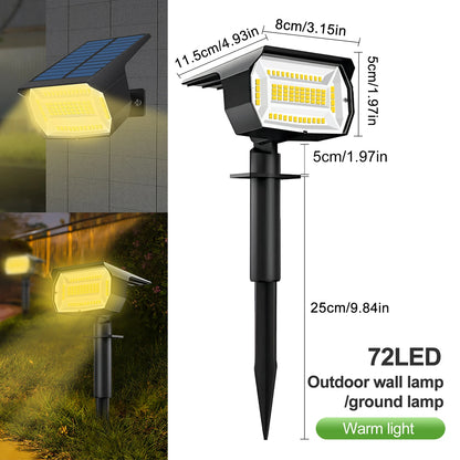 Outdoor IP65 Waterproof 72/68 LED Solar Landscape Lights