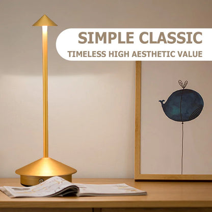 Rechargeable Cone Head Touch Sensor LED Table Lamp