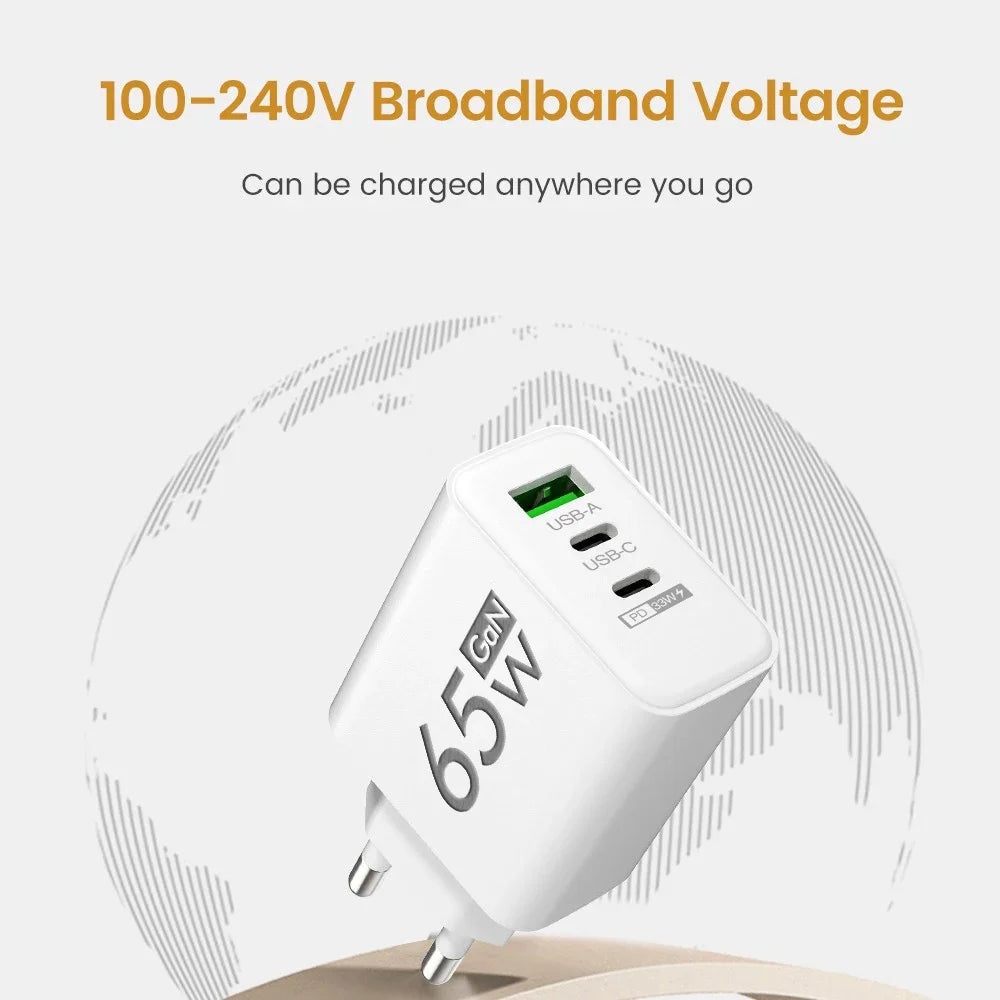 65W GaN Fast Charging Adapter