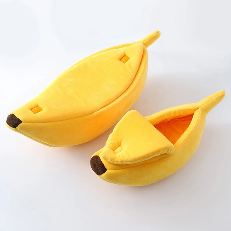 Cute & Cozy Pet House Banana Cat Bed