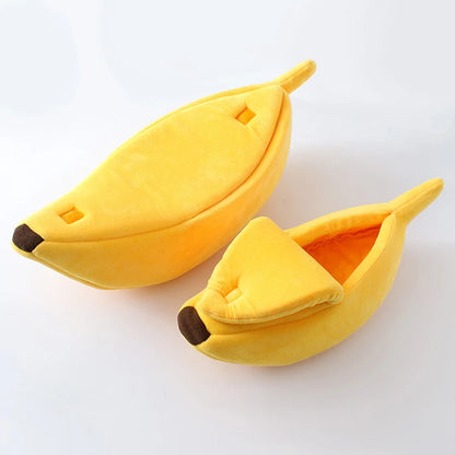 Cute & Cozy Pet House Banana Cat Bed