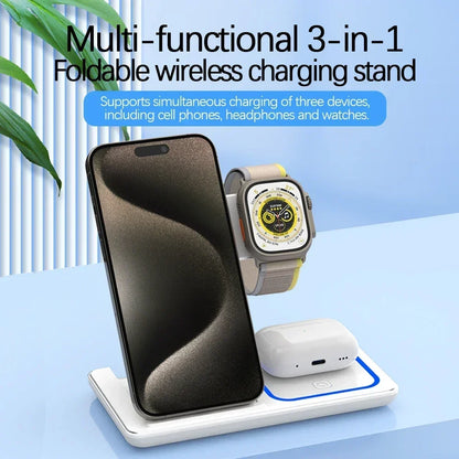 30W 3 In 1 Magnetic Wireless Charger Stand