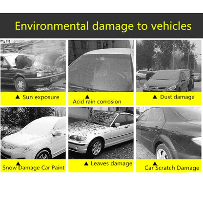 Black Exterior Auto Sunshade & Dustproof Protection Cover