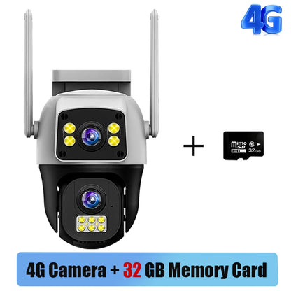 Dual-Lens Dual-Screen WiFi Outdoor PTZ IP Security Camera