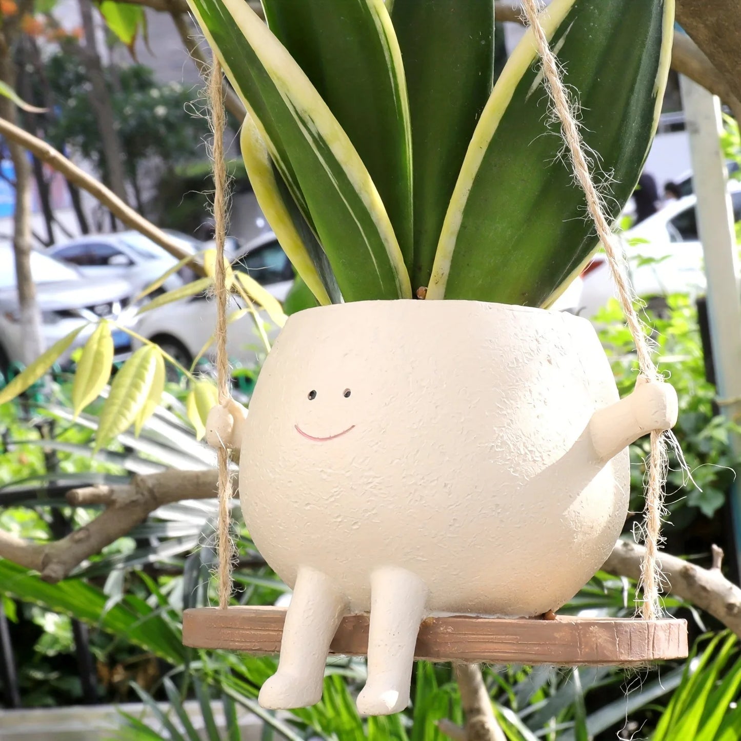 Resin Hanging Planter Pot