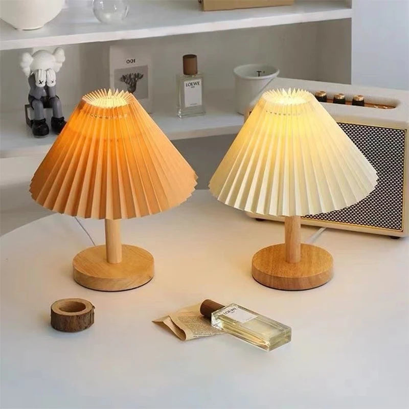 Nordic Pleated Foldable Table Lamp