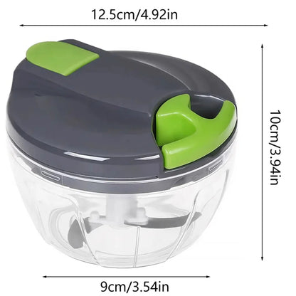 Manual Garlic Chopper & Hand-Pull String Vegetable Cutter