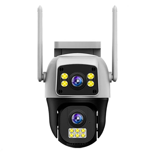 Dual-Lens Dual-Screen WiFi Outdoor PTZ IP Security Camera