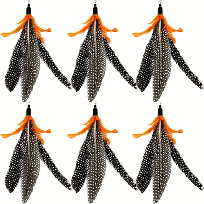 6 PCS Cat Toy Feather Refills