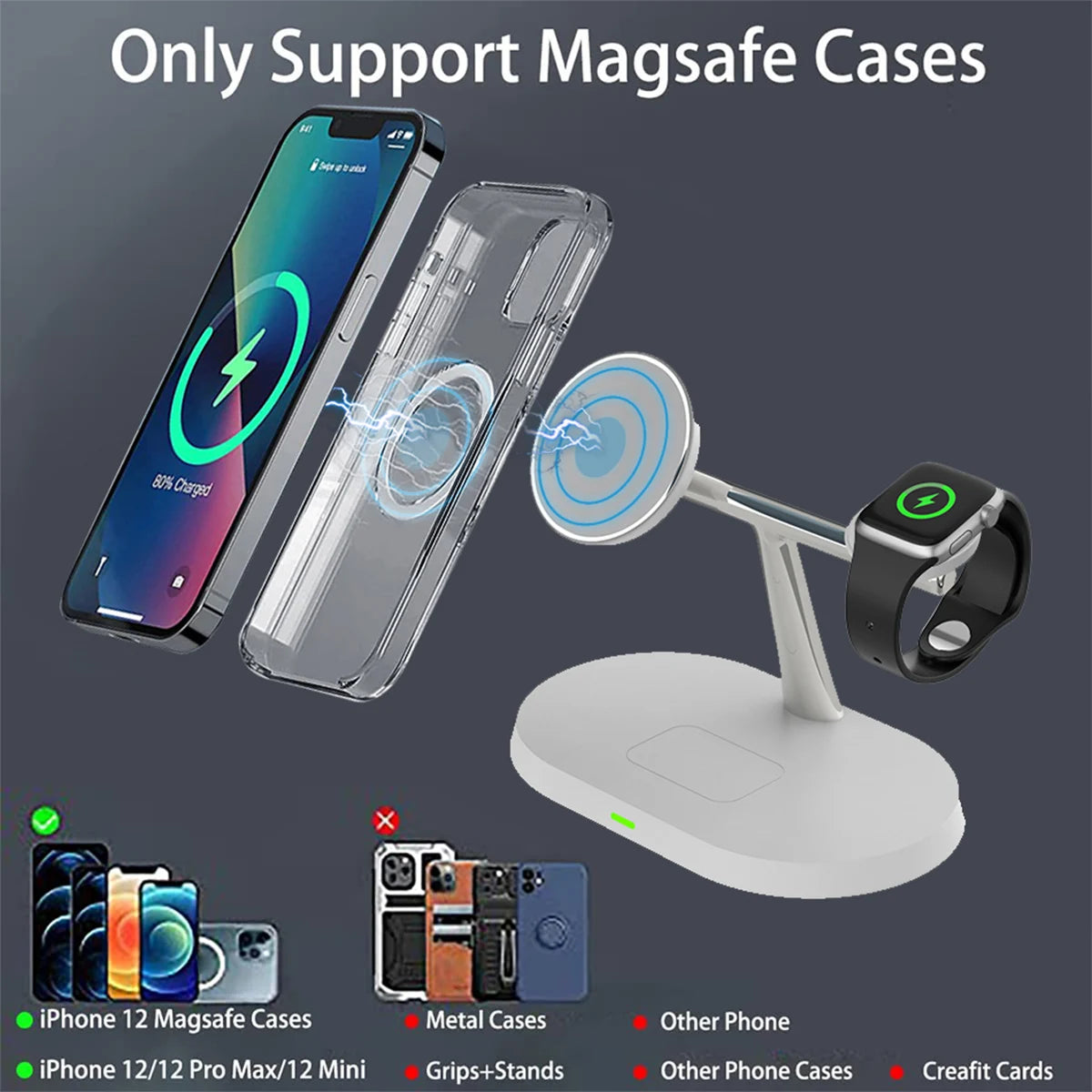 3-in-1 Magnetic Wireless Charging Stand