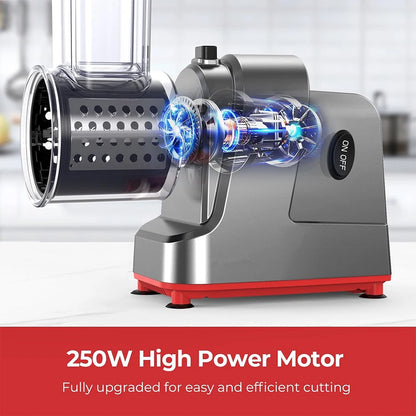 250W 5-in-1 Electric Vegetable Slicer & Shredder