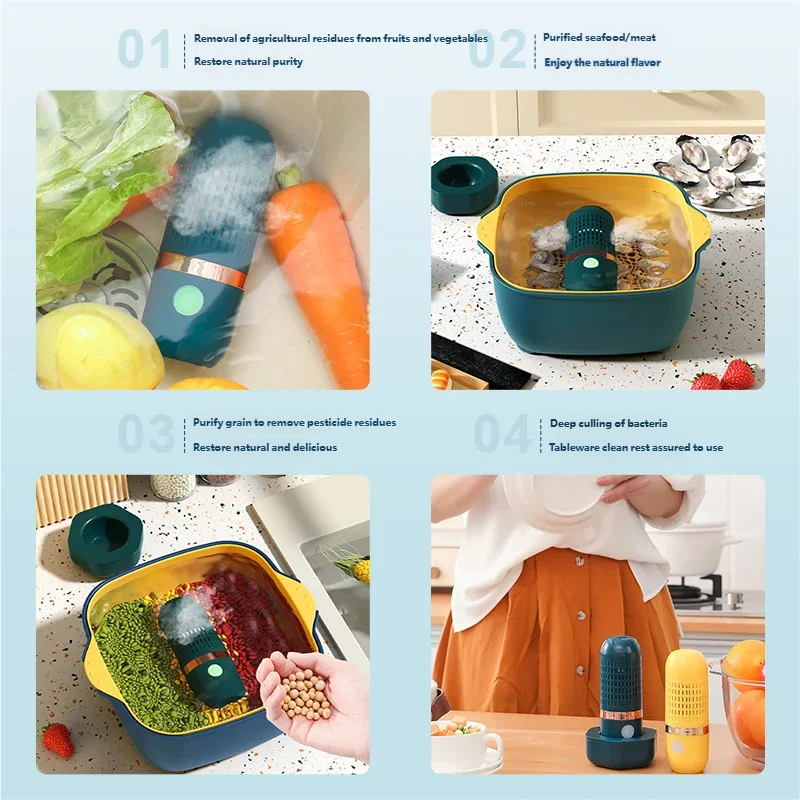 Multifunctional 3000mAh Fruit & Vegetable Cleaning Machine