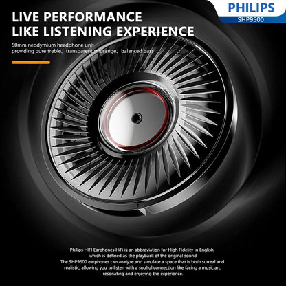 Philips SHP9500 Head-Mounted Wired Headphones