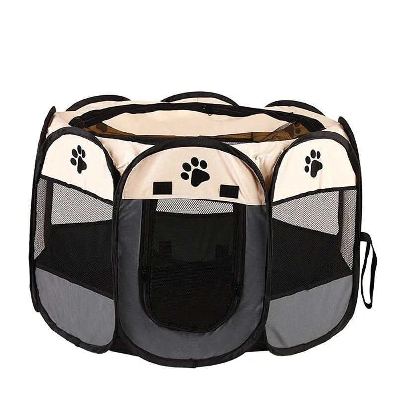 Octagonal Breathable Tent Cage for Cats & Dogs