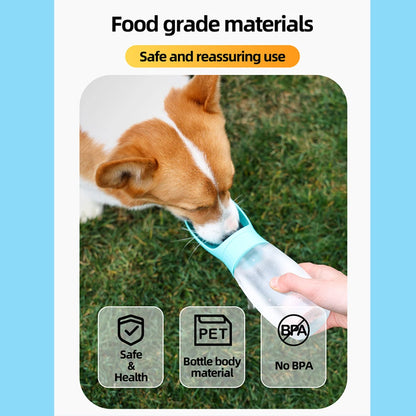 500ml Portable Dog Water Bottle with Drinking Bowl