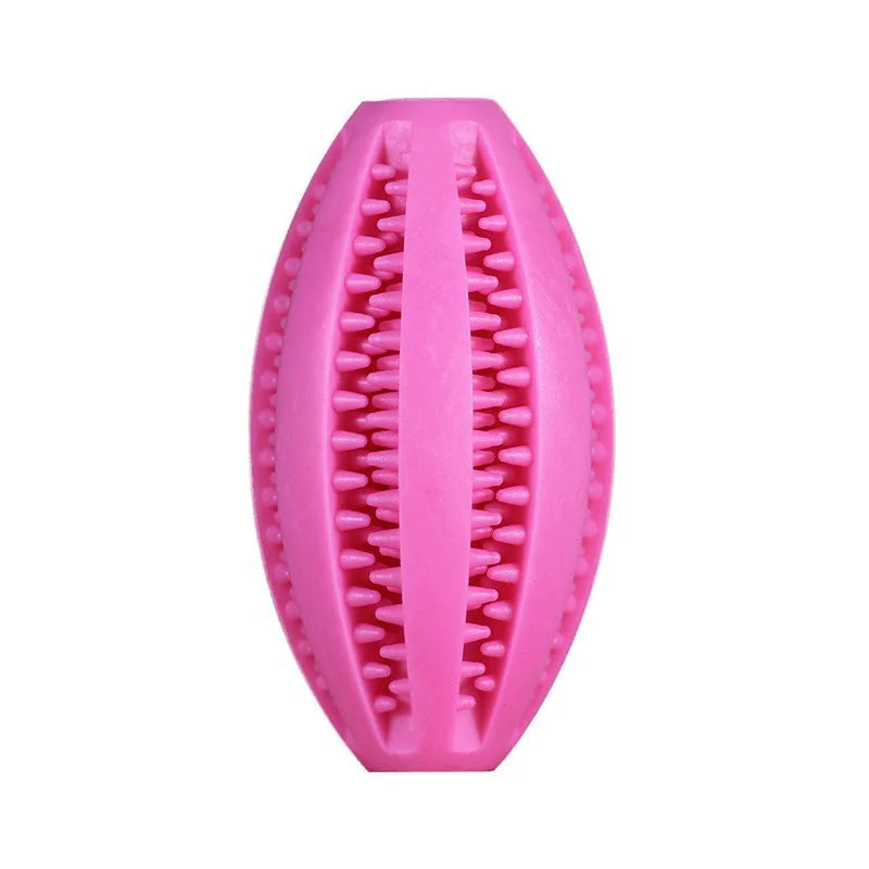 Natural Rubber Teeth Cleaning & Interactive Bouncy Dog Toy