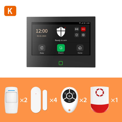 7" Wireless WiFi & 4G Home Alarm System