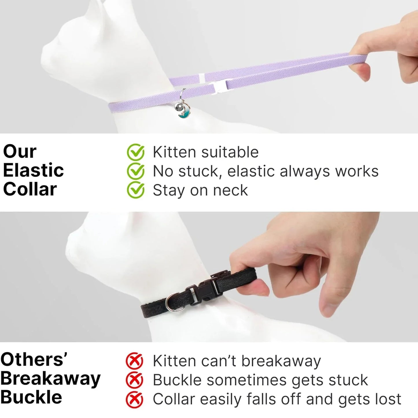 Adjustable Elastic Nylon Dog & Cat Collar with Bell