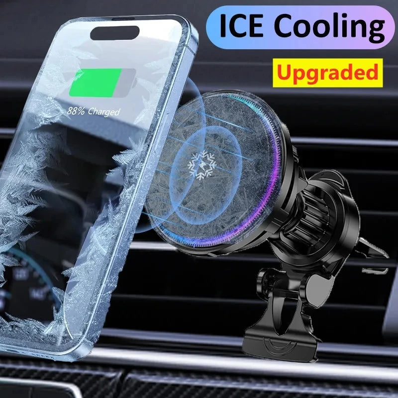 15W Ice Cooling Magnetic Wireless Car Charger