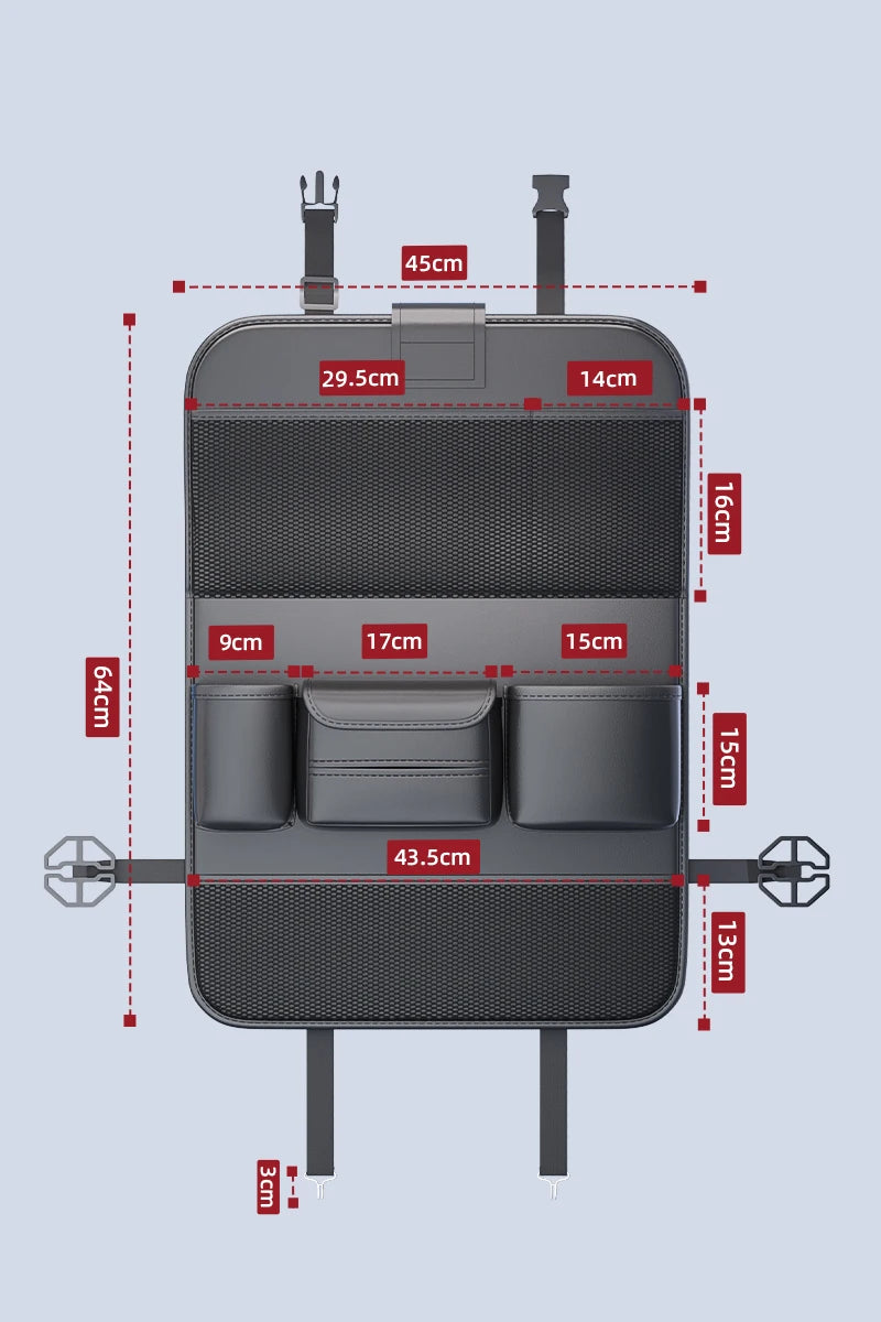 Large Capacity Multi-Pocket Backseat Organizer