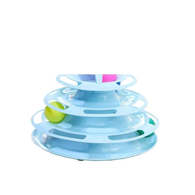 Three or Four-Layer Self-Play Teasing Toy for Cats