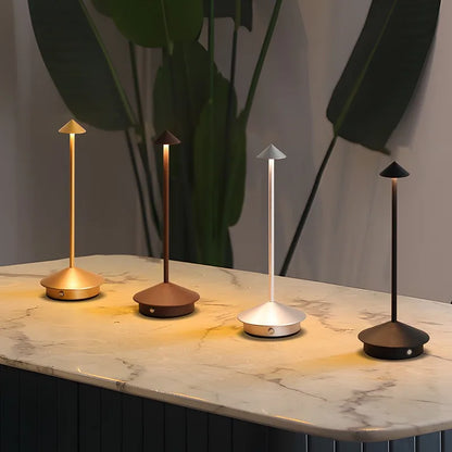 Rechargeable Cone Head Touch Sensor LED Table Lamp