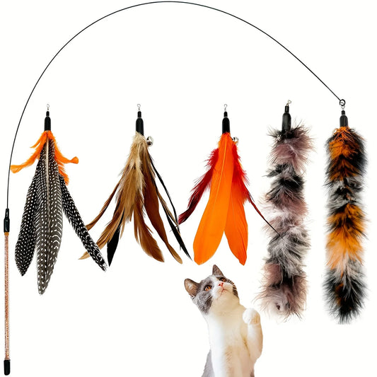 6 PCS Cat Toy Feather Refills