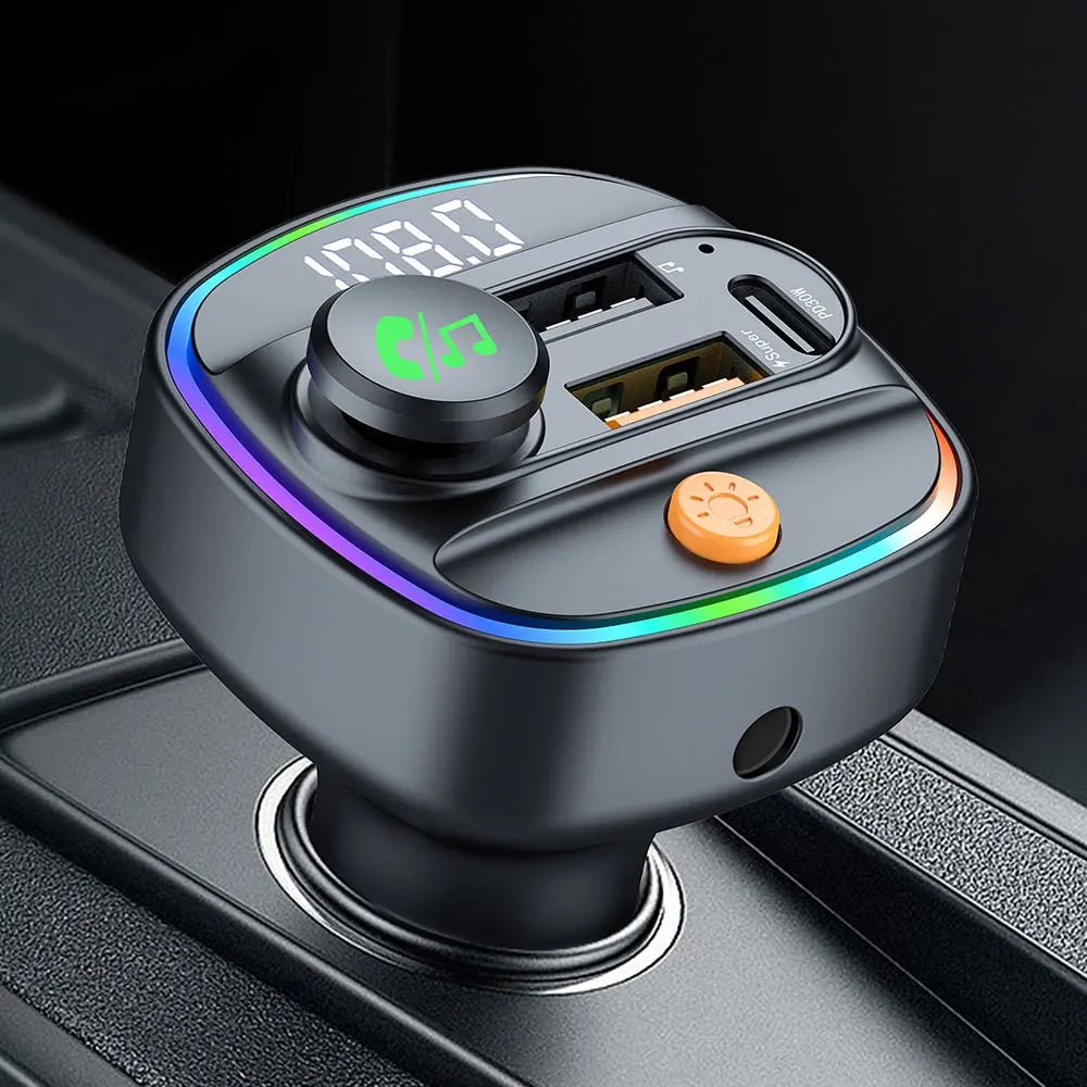 Bluetooth 5.4 FM Transmitter Car Kit