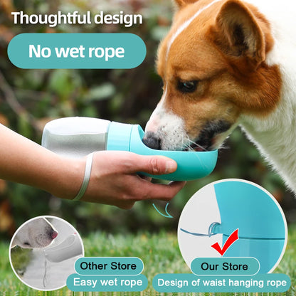 500ml Portable Dog Water Bottle with Drinking Bowl