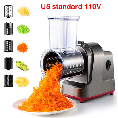 250W 5-in-1 Electric Vegetable Slicer & Shredder