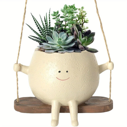 Resin Hanging Planter Pot